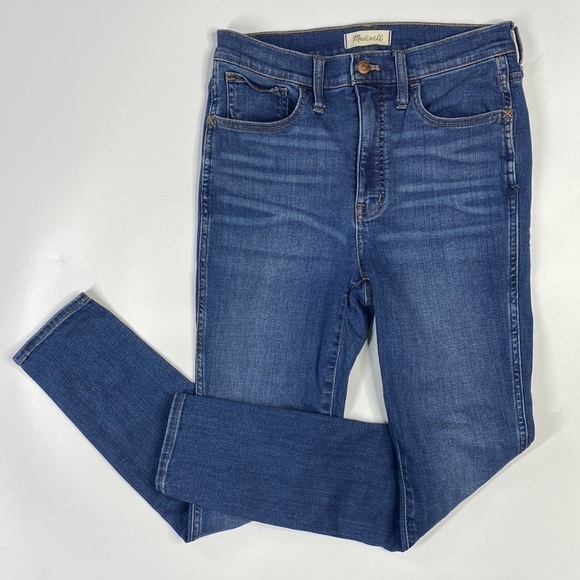Madewell 10" Roadtripper High Rise Skinny Jeans Size 27 Medium Wash 28" Inseam - Picture 1 of 14